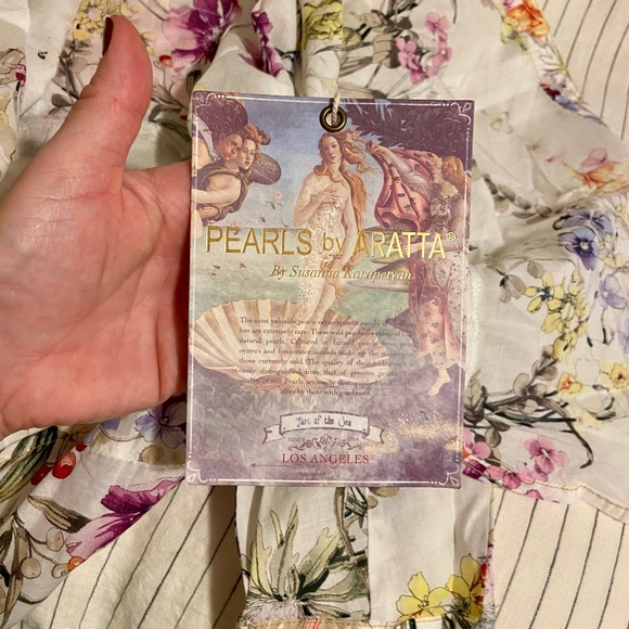 NWT Pearls by Aratta Floral Button Down Blouse - XS - Picture 7 of 14